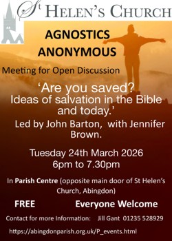 Agnostics Anonymous 24th March 2026