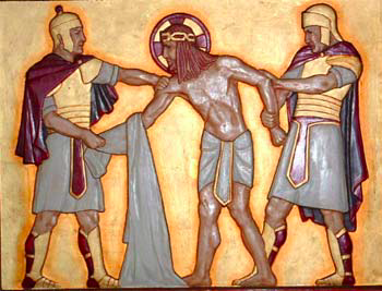 The tenth Station: Jesus stripped of his garments