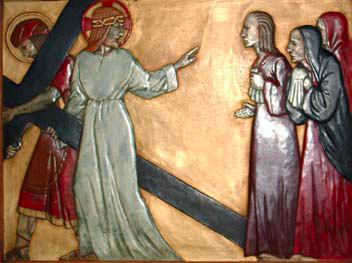 The eight Station: Jesus speaks to the weeping women