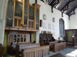 North choir stalls and organ