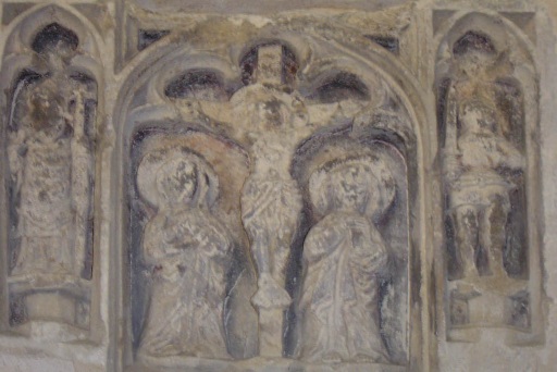 Carving found under panelling